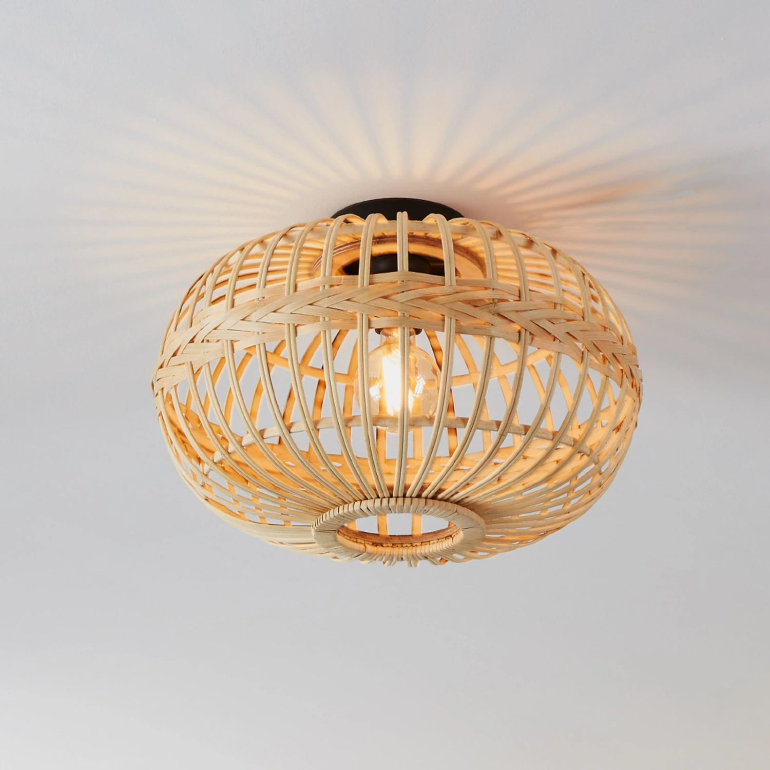 EGLO Plafonnier Amsfield En Bambou, Ovale 3 EGLO Plafonnier Amsfield En Bambou, Ovale