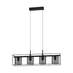 EGLO Suspension Catterick, Noire, Quatre Abat-jour Cage -Luminaire 10001765 3