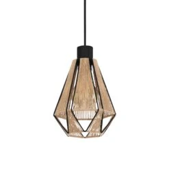 EGLO Suspension Adwickle, 1 Abat-jour En Fil Naturel -Luminaire 10001768 3