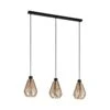 EGLO Suspension Adwickle, 3 Abat-jour En Fil Naturel -Luminaire 10001769