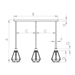 EGLO Suspension Adwickle, 3 Abat-jour En Fil Naturel -Luminaire 10001769 3