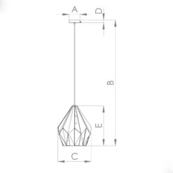 EGLO Suspension Carlton, à Une Lampe, Dorée, Ø 38,5 cm -Luminaire 10001784 4