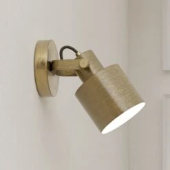 EGLO Spot Mural Southery, à 1 Lampe, Crème-doré Brossé