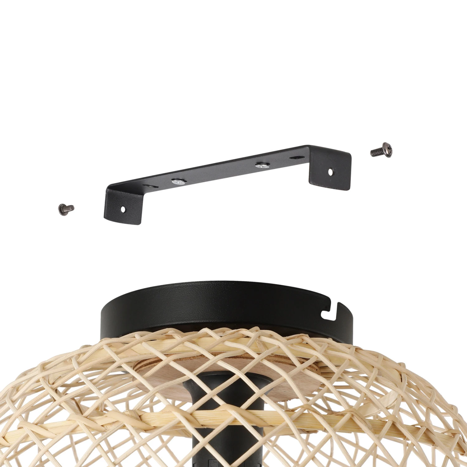 EGLO Plafonnier Ausnby Avec Bois Tressé, Naturel 7 EGLO Plafonnier Ausnby Avec Bois Tressé, Naturel – Image 5