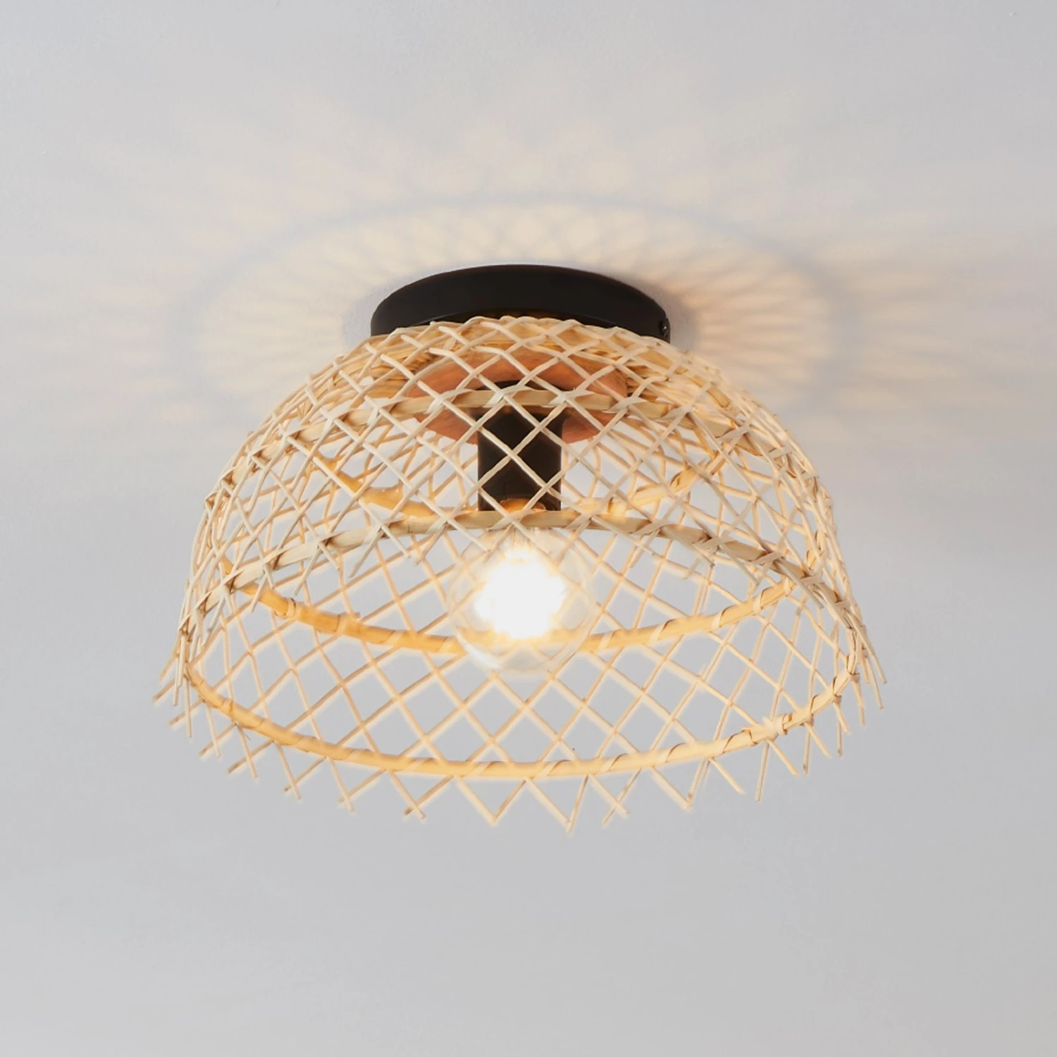 EGLO Plafonnier Ausnby Avec Bois Tressé, Naturel 3 EGLO Plafonnier Ausnby Avec Bois Tressé, Naturel