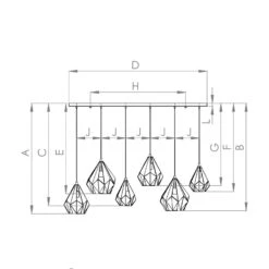EGLO Suspension Carlton 1, à 6 Lampes, Noire/cuivrée -Luminaire 10001795 4