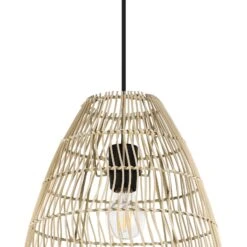 EGLO Suspension Ayesgarth Avec Un Abat-jour En Rotin -Luminaire 10001798 4