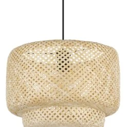 EGLO Suspension Hettonle Abat-jour Bambou, Ø 42 cm -Luminaire 10001800 1