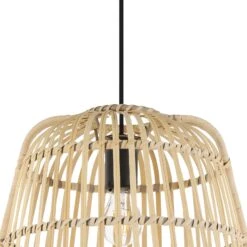 EGLO Suspension Glyneath Abat-jour Bambou, Ø 37,5 cm -Luminaire 10001804 1