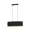 EGLO Suspension Zaragoza Noire/dorée à 1 lampe Ovale