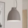 EGLO Suspension Camasca, à 1 Lampe, Ø 28 cm, Taupe