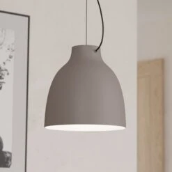EGLO Suspension Camasca, à 1 Lampe, Ø 28 cm, Taupe