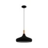 EGLO Suspension Sabinar, à 1 Lampe, Noire, Ø 40 cm -Luminaire 10001823