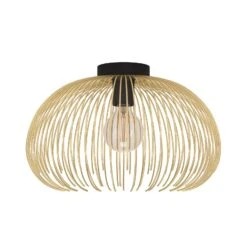 EGLO Plafonnier Venezuela, Abat-jour En Tiges Dorées 10 EGLO Plafonnier Venezuela, Abat-jour En Tiges Dorées -Luminaire 10001825 2