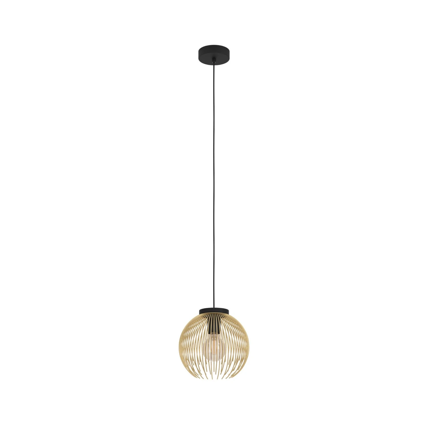 EGLO Suspension Venezuela Noire/dorée, à 1 lampe 5 EGLO Suspension Venezuela Noire/dorée, à 1 lampe – Image 3