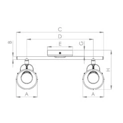EGLO Spot Plafond Seras, Laiton-doré Brossé, à 2 Lampes 10 EGLO Spot Plafond Seras, Laiton-doré Brossé, à 2 Lampes -Luminaire 10001830 3