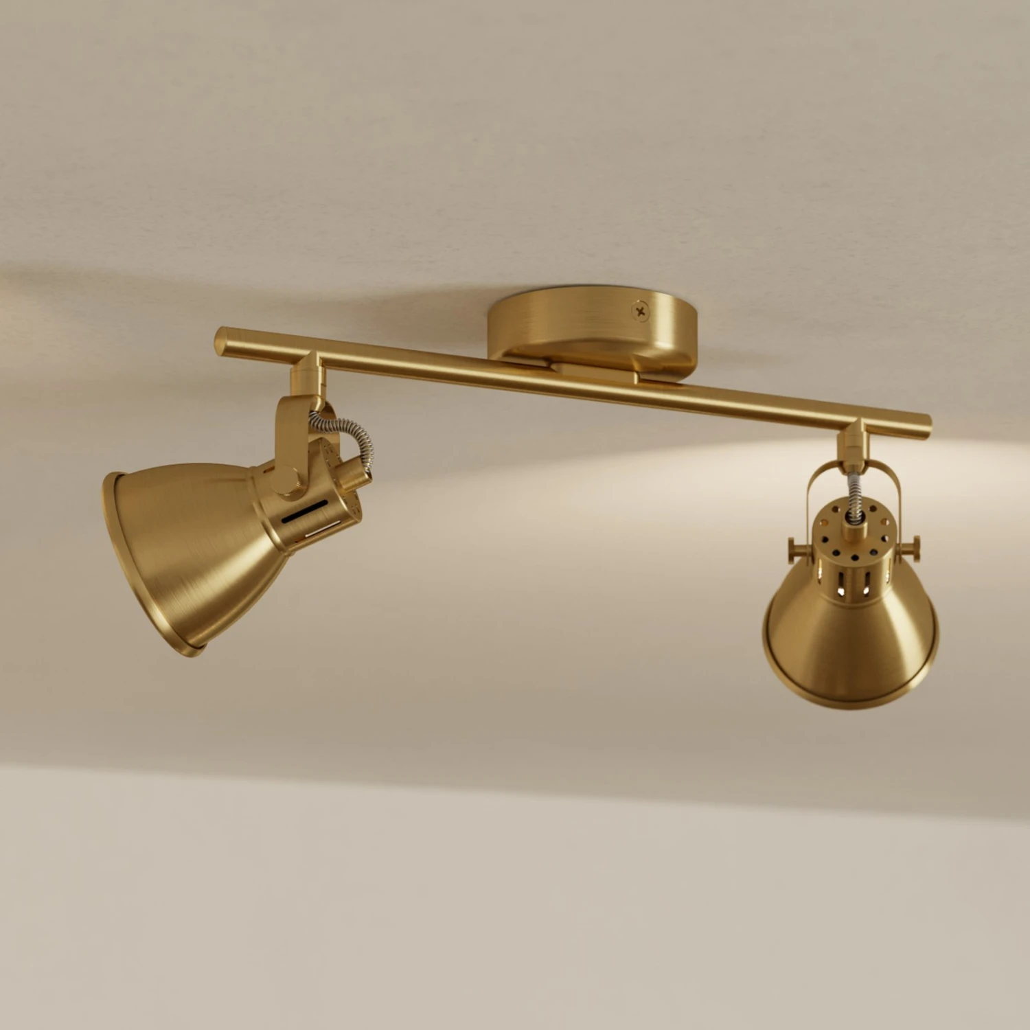 EGLO Spot Plafond Seras, Laiton-doré Brossé, à 2 Lampes 3 EGLO Spot Plafond Seras, Laiton-doré Brossé, à 2 Lampes