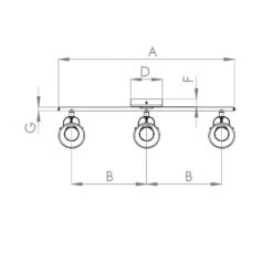 EGLO Spot Plafond Seras, Laiton-doré Brossé, à 3 Lampes -Luminaire 10001831 3