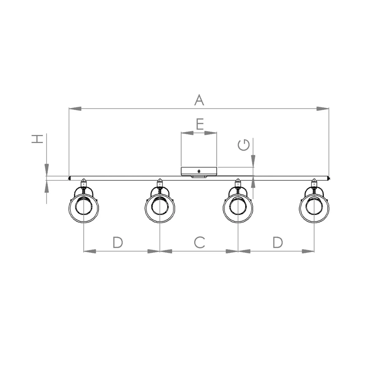 EGLO Spot Plafond Seras, Laiton-doré Brossé, à 4 Lampes 5 EGLO Spot Plafond Seras, Laiton-doré Brossé, à 4 Lampes – Image 3