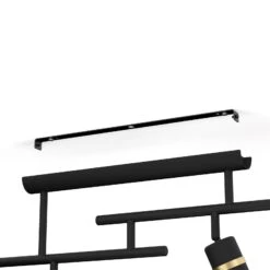 EGLO Plafonnier Lurone, Noir, à Quatre Lampes -Luminaire 10001833 3