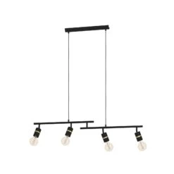 EGLO Suspension Lurone, Noire, à Quatre Lampes -Luminaire 10001834 2