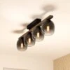 EGLO Plafonnier Filago, Quatre Abat-jour En Verre Fumé -Luminaire 10001843