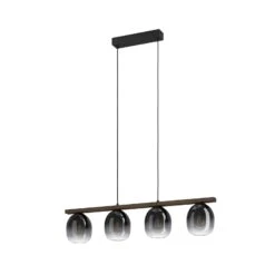 EGLO Suspension Filago, Quatre Abat-jour En Verre Fumé -Luminaire 10001844 2