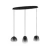 EGLO Suspension Aguilares Verre Fumé 3 Lampes Linéaire