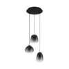 EGLO Suspension Aguilares Verre Fumé 3 Lampes Ronde