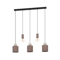 EGLO Suspension Gazzola, à 5 Lampes, Moka -Luminaire 10001853 2