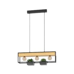 EGLO Suspension Libertad 1, 3 Lampes Noire/bois Naturel 12 EGLO Suspension Libertad 1, 3 Lampes Noire/bois Naturel -Luminaire 10001862 3