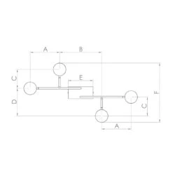 EGLO Plafonnier LED Clavellina, Noir, à Quatre Lampes -Luminaire 10001865 4