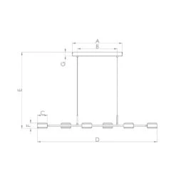 EGLO Suspension LED Clavellina, Noire, à Six Lampes -Luminaire 10001866 3