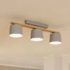 EGLO Plafonnier Mariel 3 Lampes Gris Clair Bois Naturel 1 EGLO Plafonnier Mariel 3 Lampes Gris Clair Bois Naturel -Luminaire 10001877