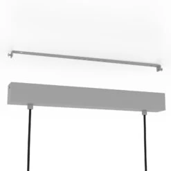 EGLO Suspension Mariel 3 Lampes Gris Clair Bois Naturel -Luminaire 10001878 3