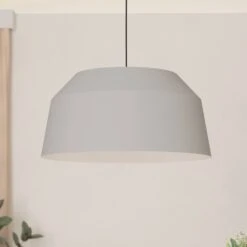 EGLO Suspension Contrisa En Gris, à Une Lampe, Ø 52 cm -Luminaire 10001887 1