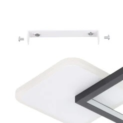 EGLO Plafonnier LED Gafares Télécommande Angulaire Noir -Luminaire 10001894 2