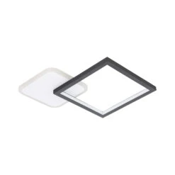EGLO Plafonnier LED Gafares Télécommande Angulaire Noir