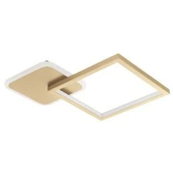 EGLO Plafonnier LED Gafares Télécommande Angulaire Doré -Luminaire 10001895 2