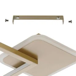 EGLO Plafonnier LED Gafares Télécommande Angulaire Doré -Luminaire 10001895 4