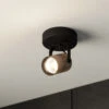 EGLO Spot Plafond Cayuca Noir/décor Bois, Une Lampe -Luminaire 10001898