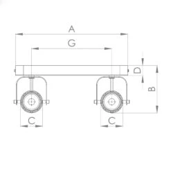 EGLO Spot Plafond Cayuca Noir/décor Bois, Deux Lampes -Luminaire 10001900 5
