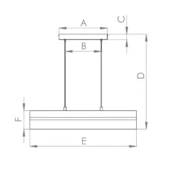 EGLO Suspension Tarrafo Noire, Bois Naturel, à 4 Lampes -Luminaire 10001902 2