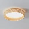 EGLO Plafonnier LED Luppineria Bambou Tressé Ø 38 cm