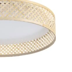 EGLO Plafonnier LED Luppineria Bambou Tressé Ø 38 cm -Luminaire 10001906 3
