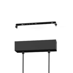 EGLO Suspension LED Panagria, Noire Avec Détail Bois -Luminaire 10001907 2