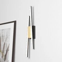 EGLO Applique LED Panagria, Noire Avec Détail Bois