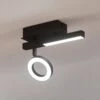 EGLO Spot Plafond LED Cardillio 2 Noir, Un Anneau -Luminaire 10001923