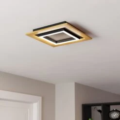 EGLO Plafonnier LED Tirrenara, Télécommande, 37x37 cm -Luminaire 10001931 2