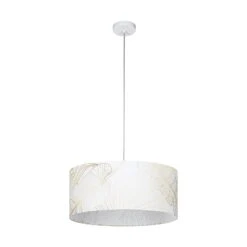 EGLO Suspension Bucamaranga Blanche Avec Motif Feuille